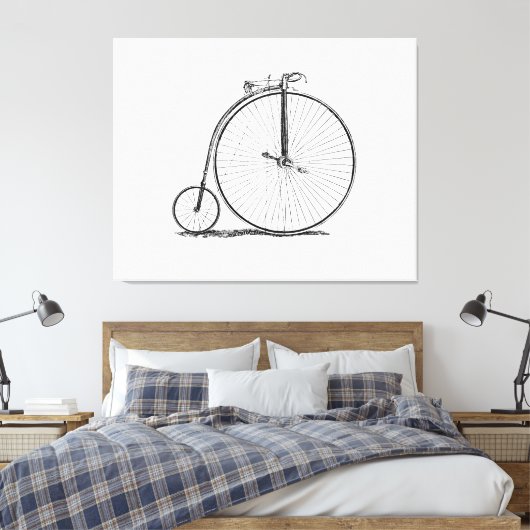 High Wheeler Bicycle Penny Farthing Leinwanddruck (Insitu (Schlafzimmer))