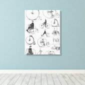 High Wheeler Bicycle Penny Farthing Leinwanddruck (Insitu (Holzboden))