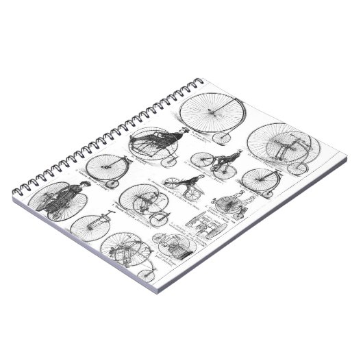 High Wheeler Bicycle Penny Farthing Notizblock (Linke Seite)