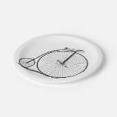 High Wheeler Bicycle Penny Farthing Pappteller (Schrägansicht)