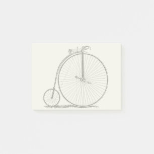 High Wheeler Bicycle Penny Farthing Post-it Klebezettel