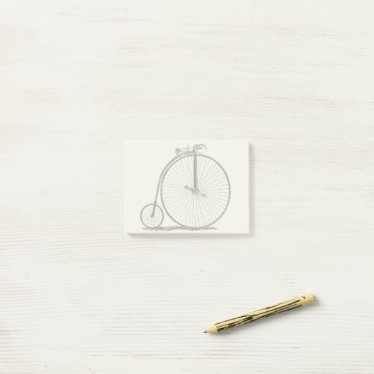 High Wheeler Bicycle Penny Farthing Post-it Klebezettel (Auf Schreibtisch)