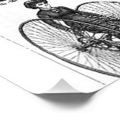High Wheeler Bicycle Penny Farthing Poster (Ecke)