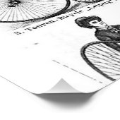 High Wheeler Bicycle Penny Farthing Poster (Ecke)