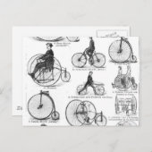 High Wheeler Bicycle Penny Farthing Postkarte (Vorne/Hinten)