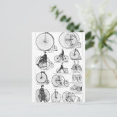High Wheeler Bicycle Penny Farthing Postkarte (Stehend Vorderseite)