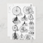 High Wheeler Bicycle Penny Farthing Postkarte (Vorne/Hinten)