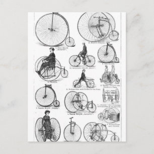 High Wheeler Bicycle Penny Farthing Postkarte