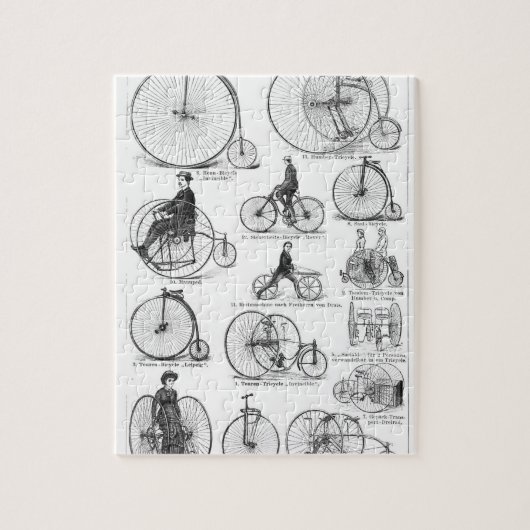 High Wheeler Bicycle Penny Farthing Puzzle (Vertikal)