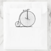 High Wheeler Bicycle Penny Farthing Rechteckiger Aufkleber (Tasche)
