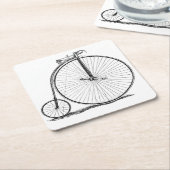 High Wheeler Bicycle Penny Farthing Rechteckiger Pappuntersetzer (angewinkelt)