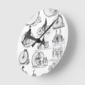 High Wheeler Bicycle Penny Farthing Runde Wanduhr (Winkel)