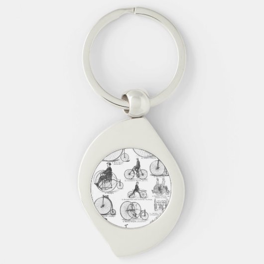 High Wheeler Bicycle Penny Farthing Schlüsselanhänger (Vorderseite)