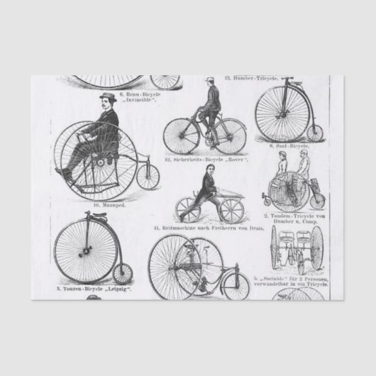 High Wheeler Bicycle Penny Farthing Seidenpapier (Vorderseite)