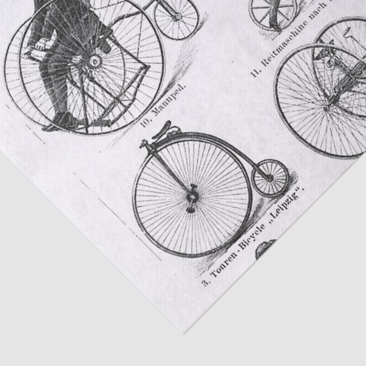 High Wheeler Bicycle Penny Farthing Seidenpapier (Ausschnitt)