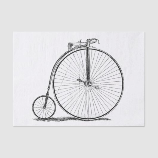 High Wheeler Bicycle Penny Farthing Seidenpapier (Vorderseite)