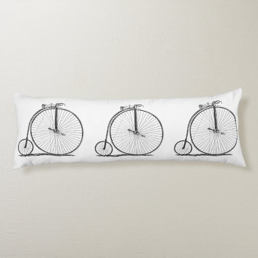 High Wheeler Bicycle Penny Farthing Seitenschläferkissen (Rückseite)