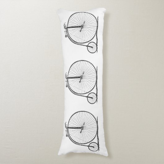 High Wheeler Bicycle Penny Farthing Seitenschläferkissen (Vorderseite Vertikal)