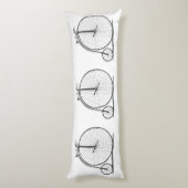 High Wheeler Bicycle Penny Farthing Seitenschläferkissen (Rückseite (Vertikal))