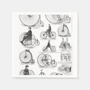 High Wheeler Bicycle Penny Farthing Serviette