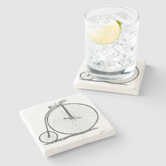 High Wheeler Bicycle Penny Farthing Steinuntersetzer (Seitenansicht)