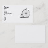 High Wheeler Bicycle Penny Farthing Visitenkarte (Vorne/Hinten)