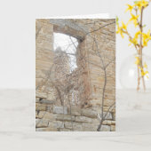"High Window of Oxford Mill Ruins" Weihnachtskarte Karte (Gelbe Blume)