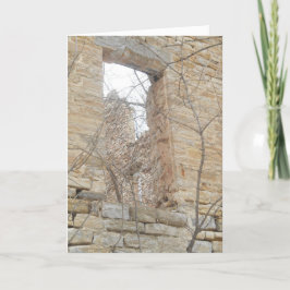 "High Window of Oxford Mill Ruins" Weihnachtskarte Karte