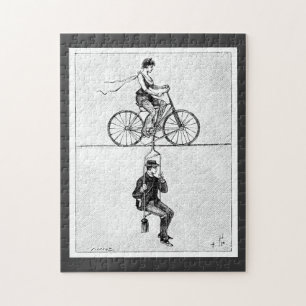 High-Wire-Fahrrad - Vintages Circus Cycling Puzzle