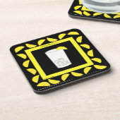 Highball Alkohol Retro Drink Art Green Limes Schwa Untersetzer (Linke Seite)