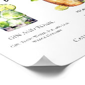 Highball Signature Cocktails Hochzeitmenü Poster (Ecke)