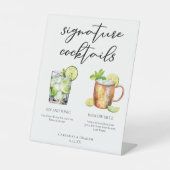 Highball Signature Cocktails Hochzeitmenü Sockelschild (Vorderseite)