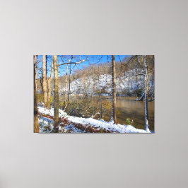 Highbanks Metro park, High Bluffs, im Winter, Ohio Leinwanddruck