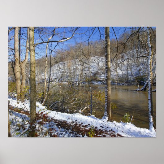 Highbanks Metro park, High Bluffs, im Winter, Ohio Poster (Vorne)