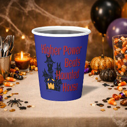 Higher Power Beats Haunted House | Nüchternes Hall Pappbecher