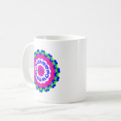 Higher Powered Spiritual Quote Kaleidoscope Design Kaffeetasse (Vorderseite Links)