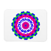 Higher Powered Spiritual Quote Kaleidoscope Design Magnet (Horizontal)