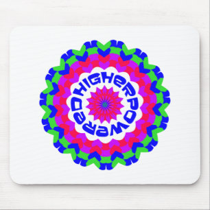 Higher Powered Spiritual Quote Kaleidoscope Design Mousepad