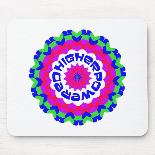 Higher Powered Spiritual Quote Kaleidoscope Design Mousepad (Vorne)