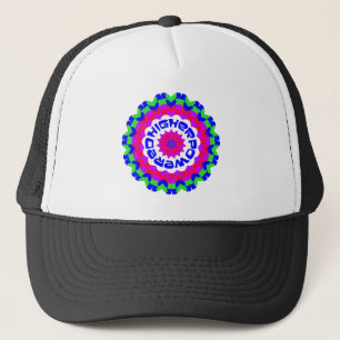 Higher Powered Spiritual Quote Kaleidoscope Design Truckerkappe