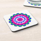 Higher Powered Spiritual Quote Kaleidoscope Design Untersetzer (Linke Seite)