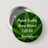 Highest Quality Hemp-Derived CBD Oil Available Button (Vorne & Hinten)
