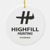 Highfills Weizen-Verzierung Keramik Ornament (Hinten)