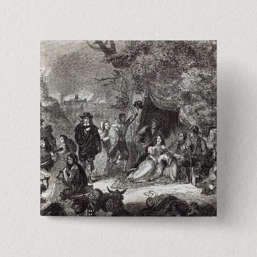 Highgate Felder während des großen Feuers von Button (Vorderseite)