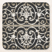 Highgate Iron Rechteckiger Pappuntersetzer (Vorderseite)