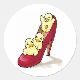 Highheel Chicks Runder Aufkleber