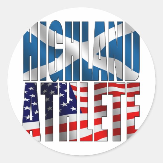Highland Athlete Runder Aufkleber (Vorderseite)
