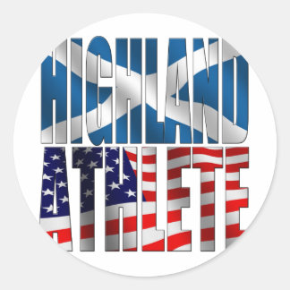 Highland Athlete Runder Aufkleber