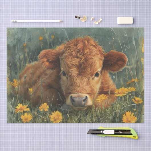 Highland Baby Cow Seidenpapier (Handwerk)