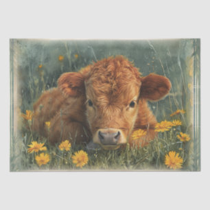 Highland-Babykuh Seidenpapier